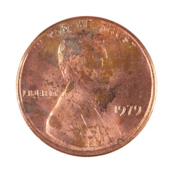 CENT #1707 – Obsidian streaks on copper