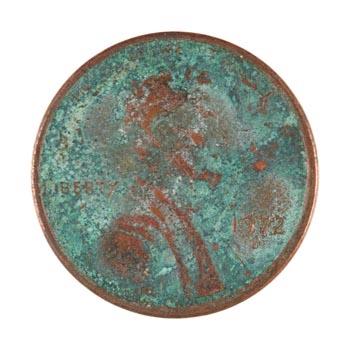 Verdigris example – Cent #3981
